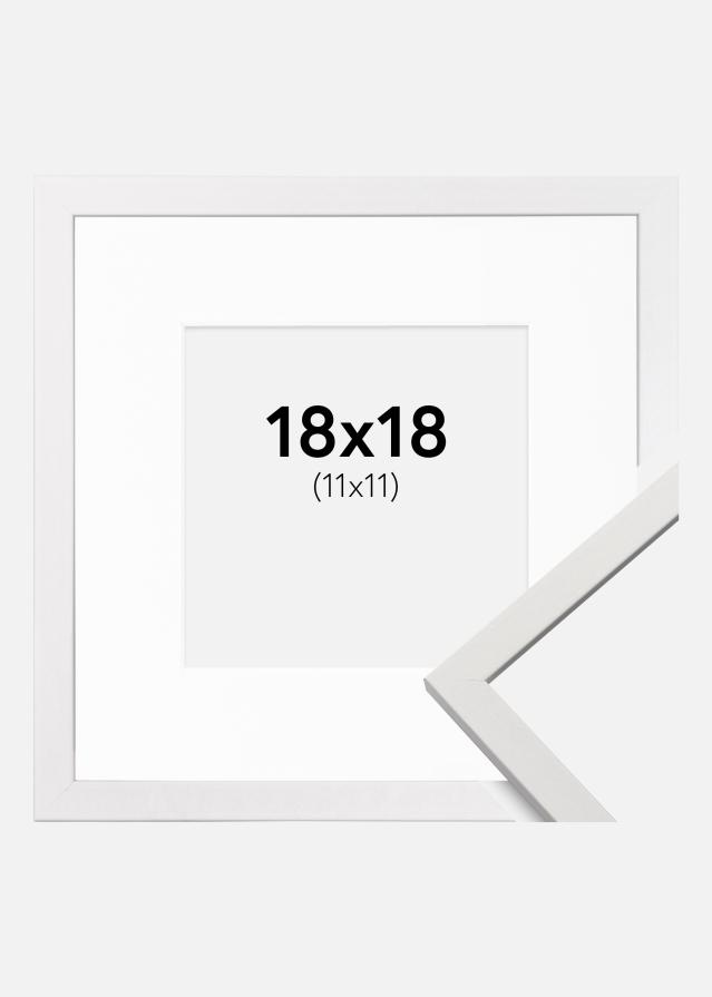 Rám Edsbyn Biela 18x18 cm - Pasparta Biela 12x12 cm
