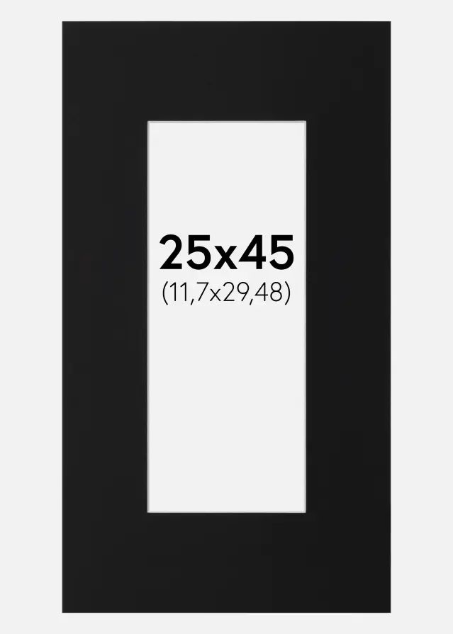 Pasparta Čierny Štandard (Biele Jadro) 25x45 cm (11,7x29,48)