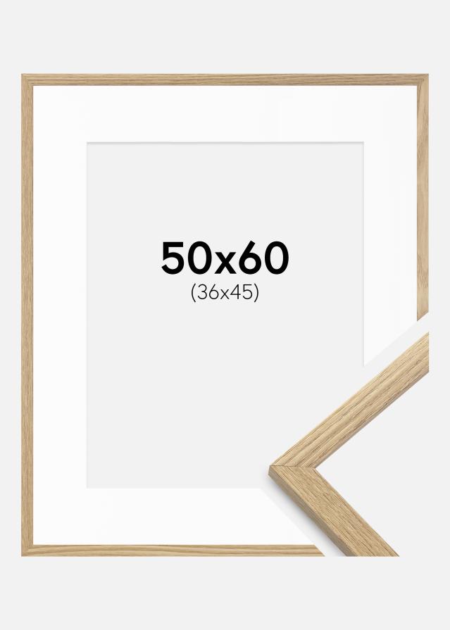 Rám Trendy Dub 50x60 cm - Pasparta Biela 37x46 cm