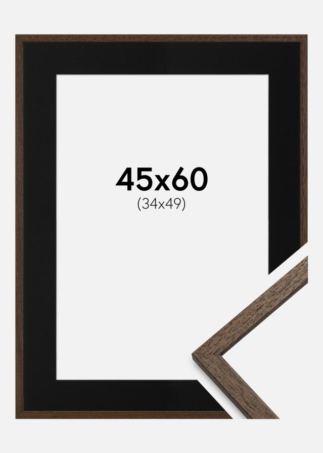 Rám Edsbyn Orech 45x60 cm - Pasparta Cierna 35x50 cm