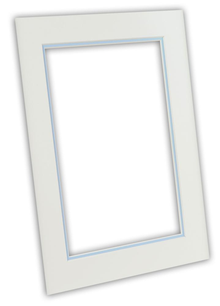 Pasparta dva vrstva - Biela/Slabomodrá