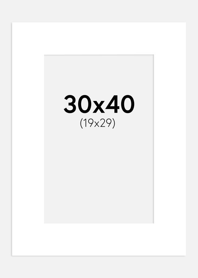 Pasparta Kriedovobiela 30x40 cm (19x29 cm)