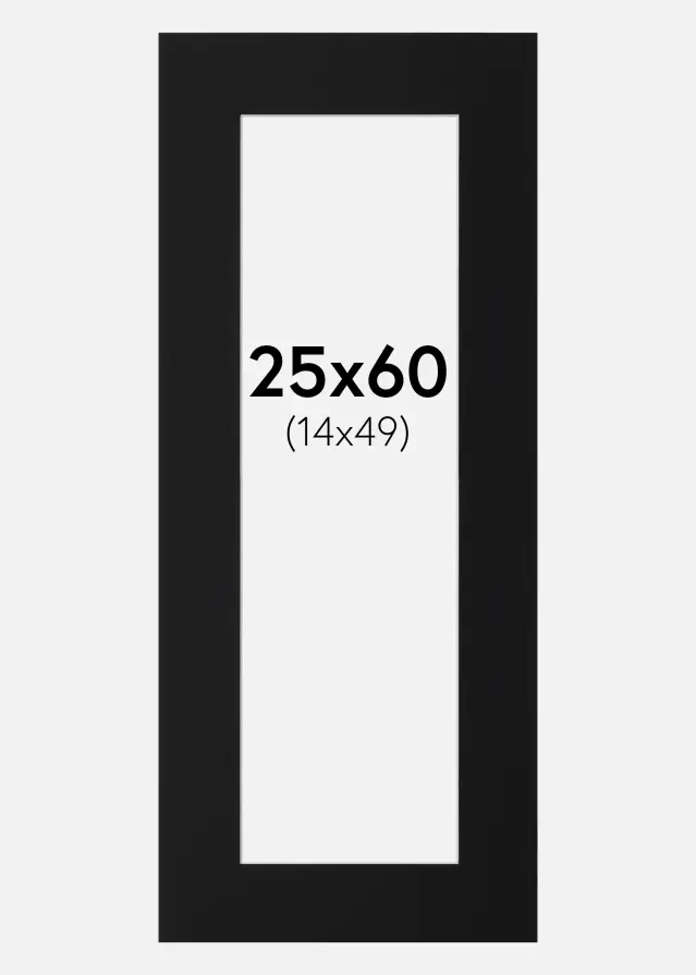 Pasparta Čierny Štandard (Biele Jadro) 25x60 cm (14x49)