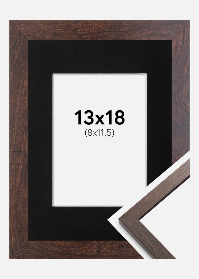 Rám Trendy Orech 13x18 cm - Pasparta Cierna 9x12 cm