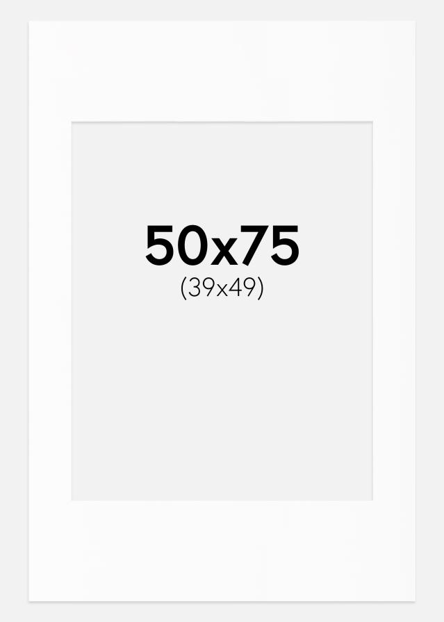 Pasparta Biela Štandardný Biely stred 50x75 cm (39x49)