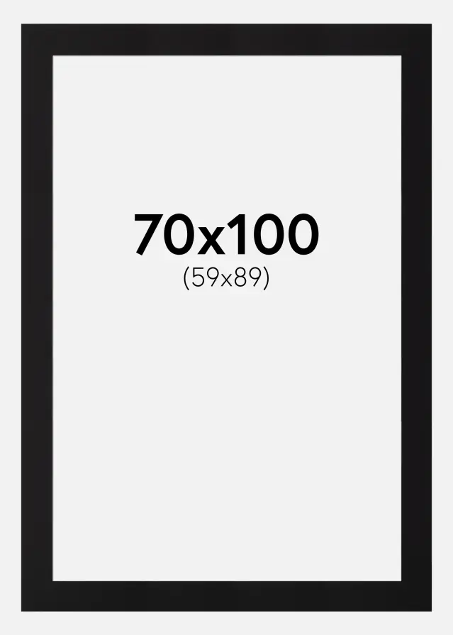 Pasparta Cierna Štandardný Biely stred 70x100 cm (59x89)