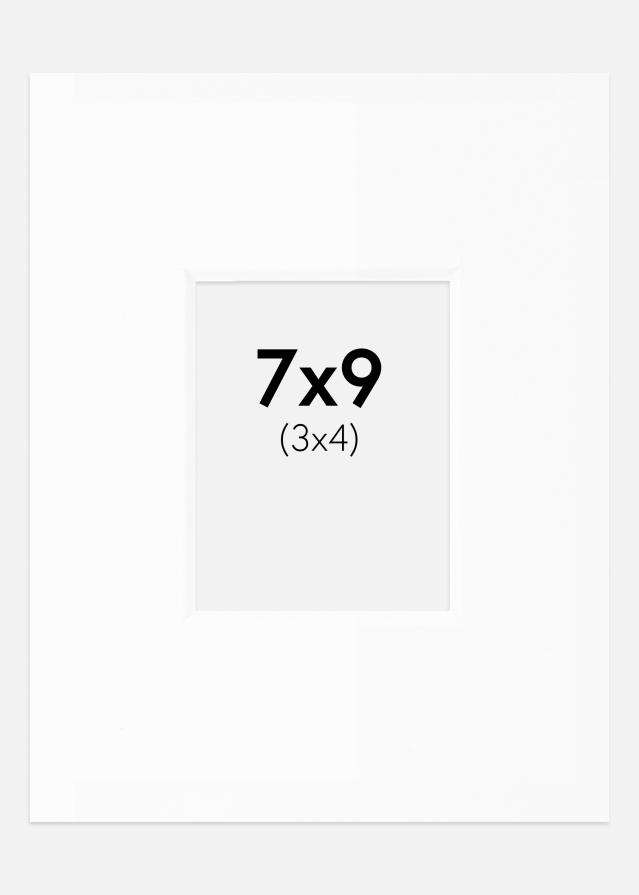 Pasparta Biela Štandardný Biely stred 7x9 cm (3x4)