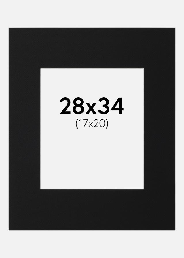 Pasparta Čierny Štandard (Biele Jadro) 28x34 cm (17x20)