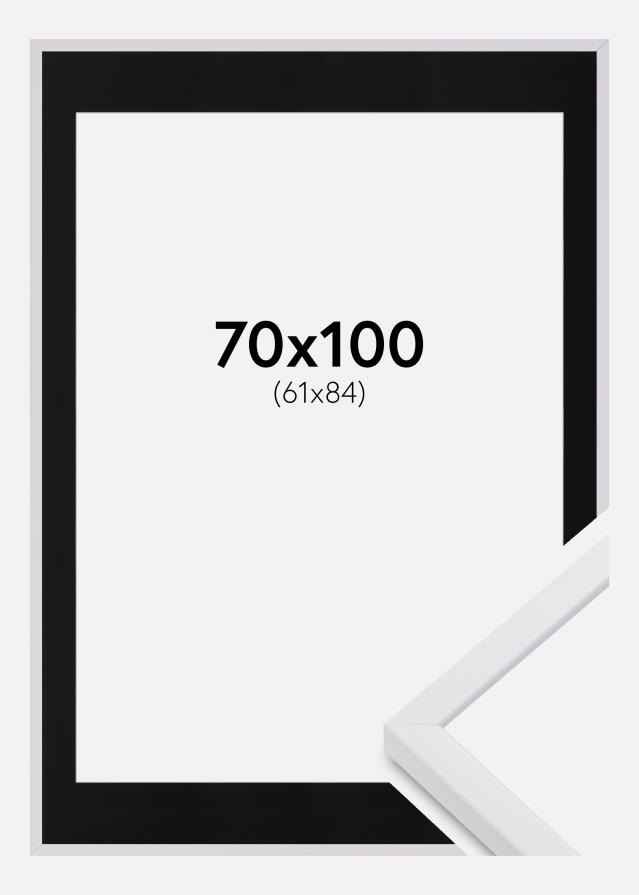 Rám E-Line Wide Biela 70x100 cm - Pasparta Cierna 62x85 cm