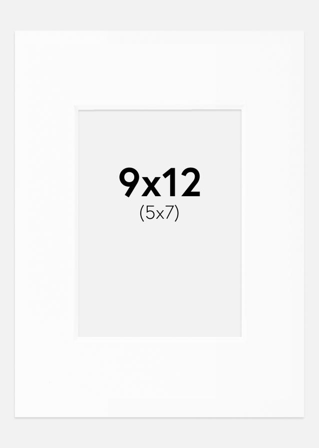 Pasparta Biela Štandardný Biely stred 9x12 cm (5x7)