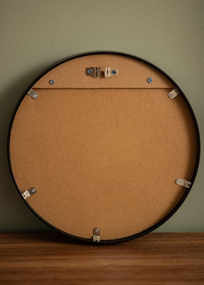 KAILA Okrúhly Zrkadlo Edge Black 30 cm Ø