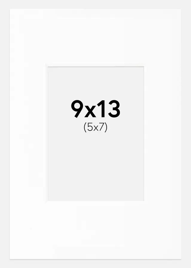 Pasparta Biela Štandardný Biely stred 9x13 cm (5x7)