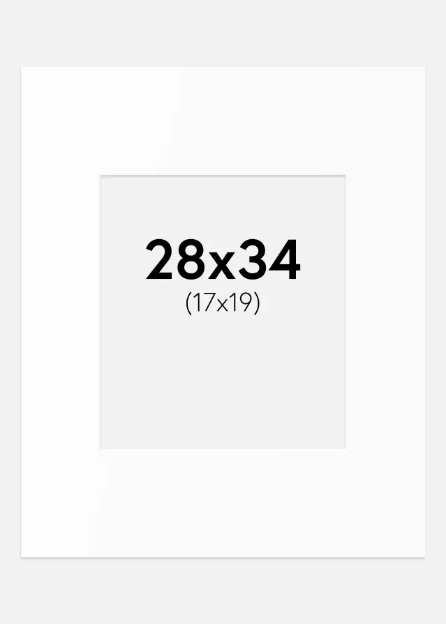 Pasparta Biely Štandard (Biele Jadro) 28x34 cm (17x19)