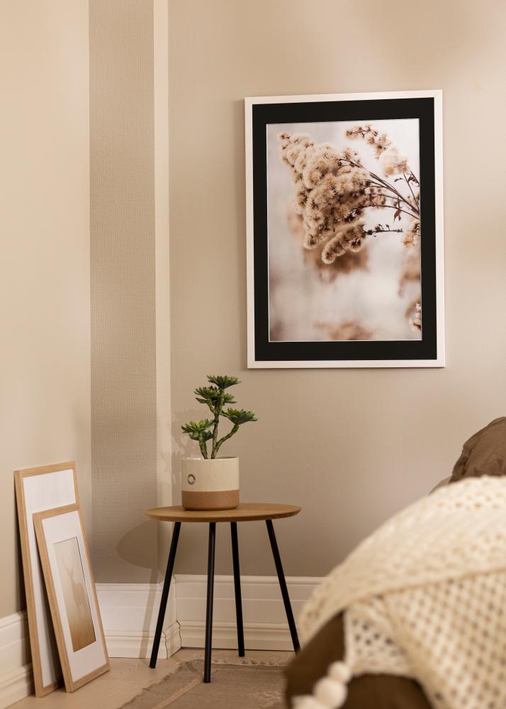 Rám Štýlová Biela 20x30 cm - Pasparta Cierna 15x21 cm (A5)