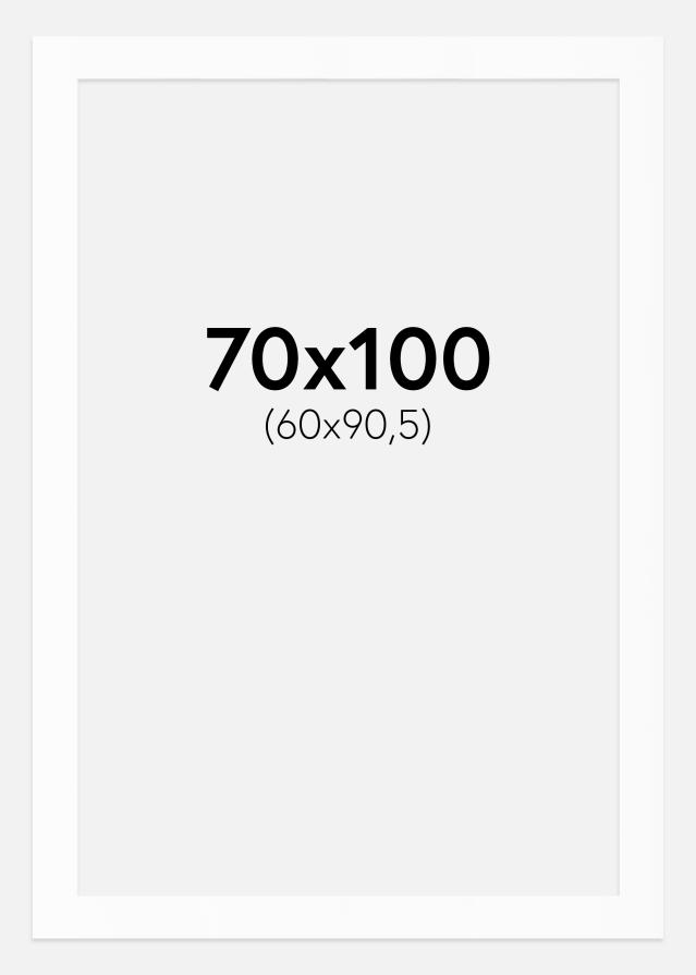 Pasparta Biela Štandardný Biely stred 70x100 cm (60x90,5)