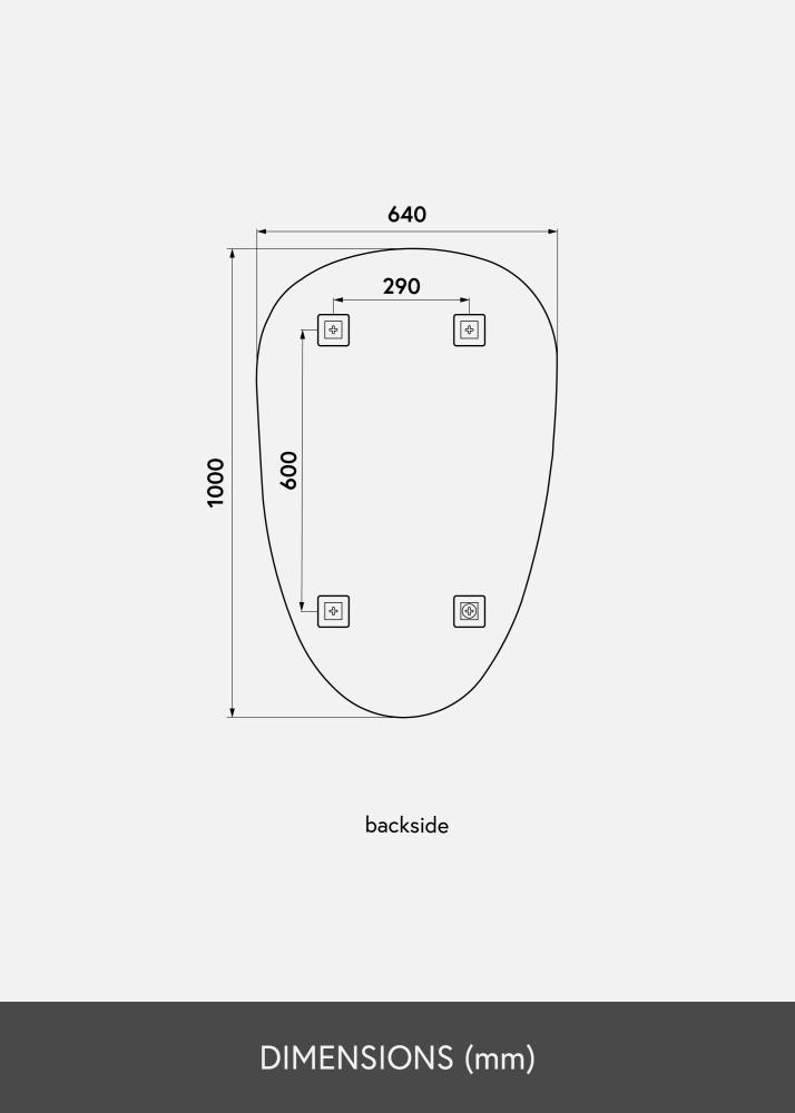 KAILA Zrkadlo Shape II Dark Bronze 64x100 cm