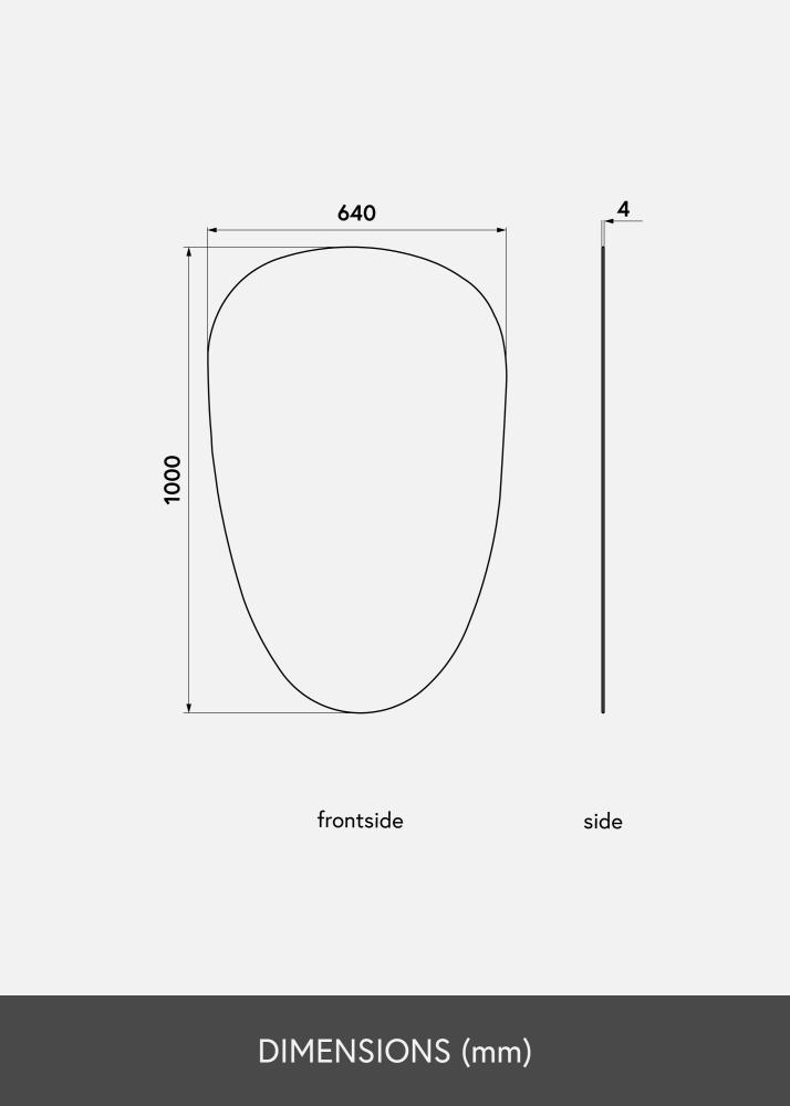 KAILA Zrkadlo Shape II Dark Bronze 64x100 cm