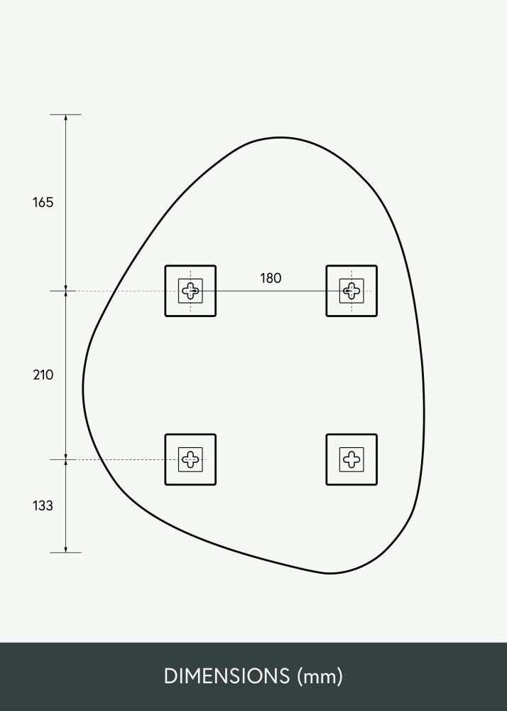 KAILA Zrkadlo Bump 40x51 cm