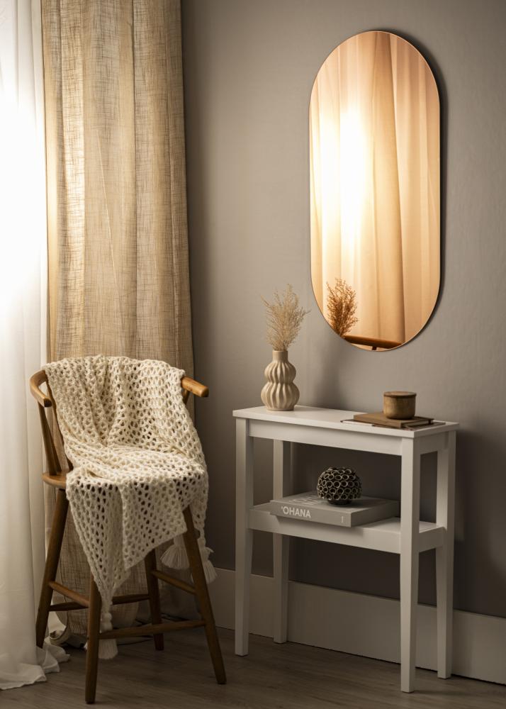 KAILA Zrkadlo Oválny Rose Gold 50x100 cm