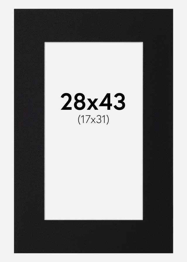 Pasparta Čierny Štandard (Biele Jadro) 28x43 cm (17x31)