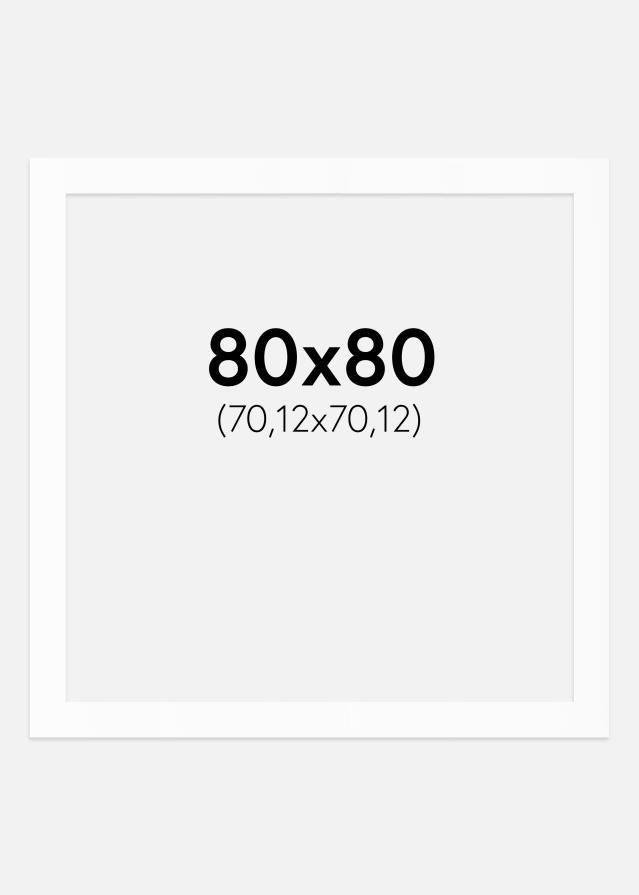 Pasparta Biely Štandard (Biele Jadro) 80x80 cm (70,12x70,12)