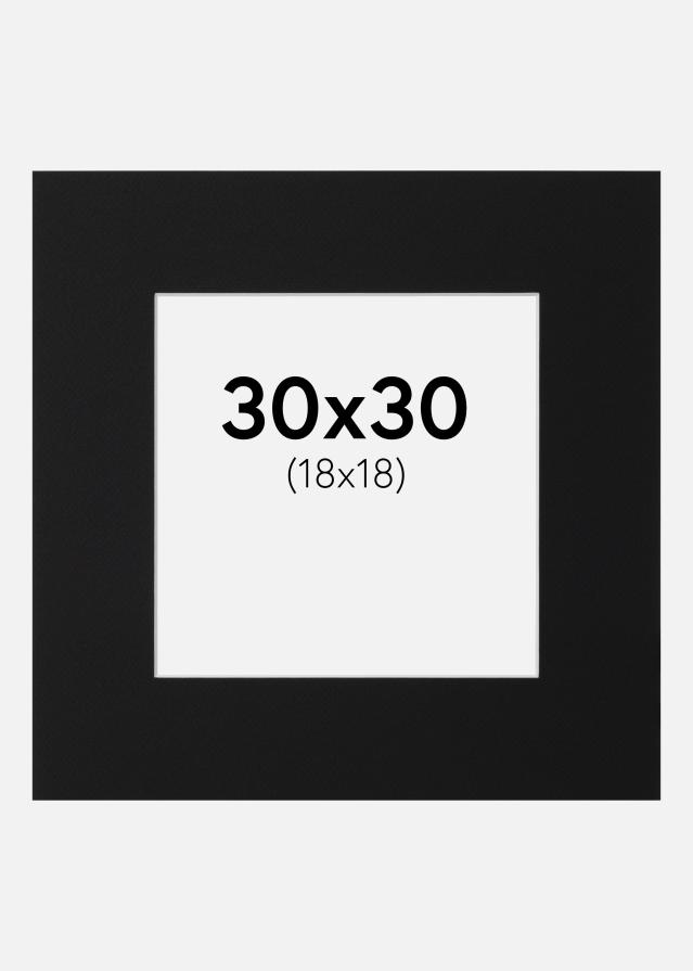 Pasparta Čierny Štandard (Biele Jadro) 30x30 cm (18x18)