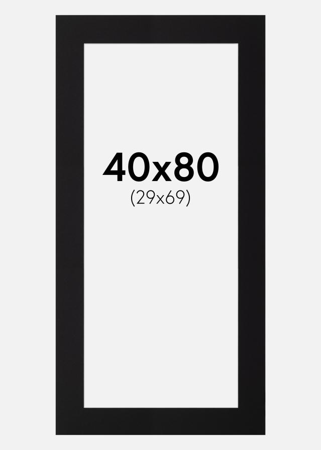 Pasparta Canson Cierna Biely stred 40x80 cm (29x69)