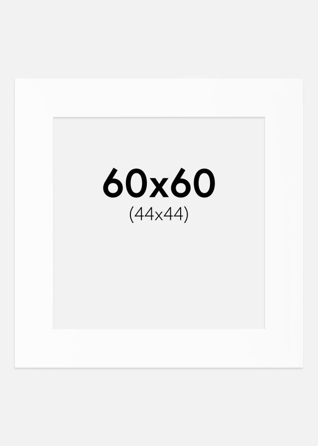 Pasparta Biela Štandardný Biely stred 60x60 cm (44x44)