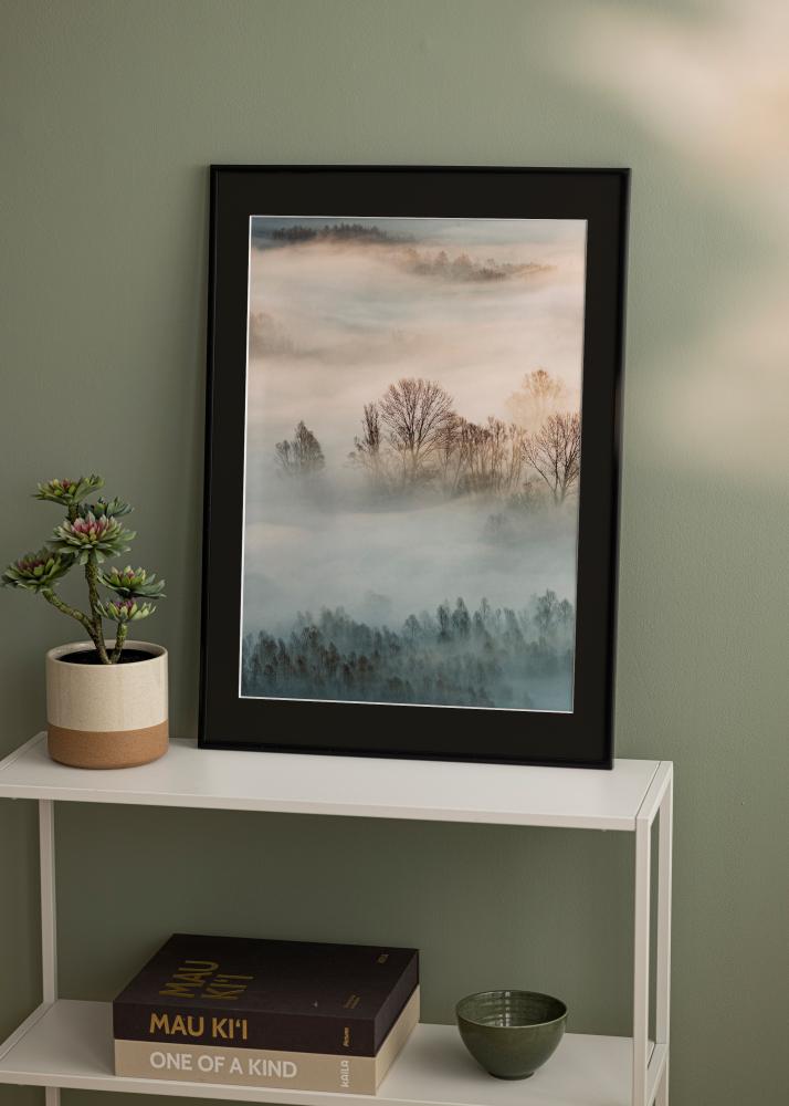 Rám New Lifestyle Cierny matný 30x40 cm - Pasparta Cierna 21x29,7 cm (A4)