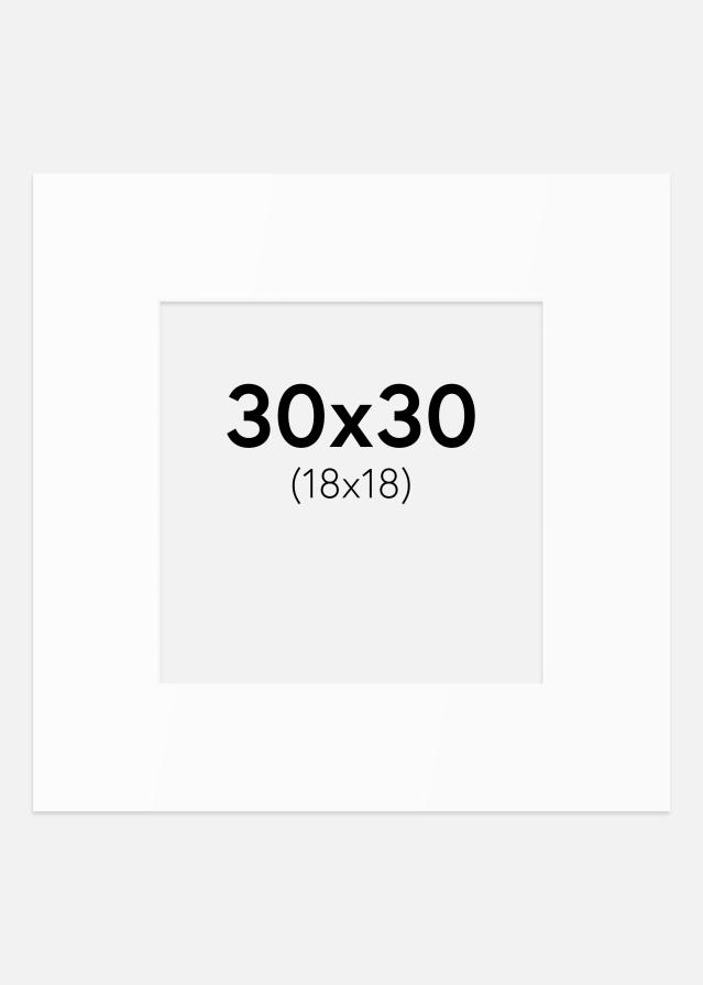 Pasparta Biely Štandard (Biele Jadro) 30x30 cm (18x18)