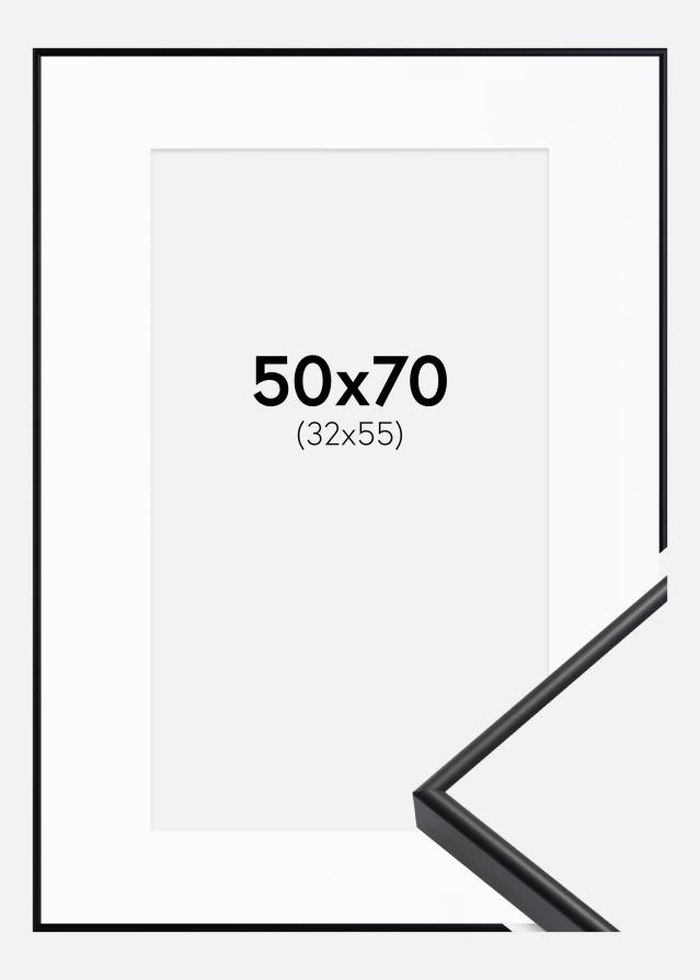 Rám Visby Cierna 50x70 cm - Pasparta Biela 33x56 cm