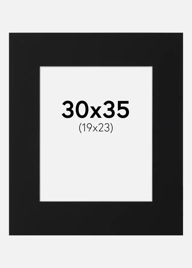 Pasparta Čierny Štandard (Biele Jadro) 30x35 cm (19x23)