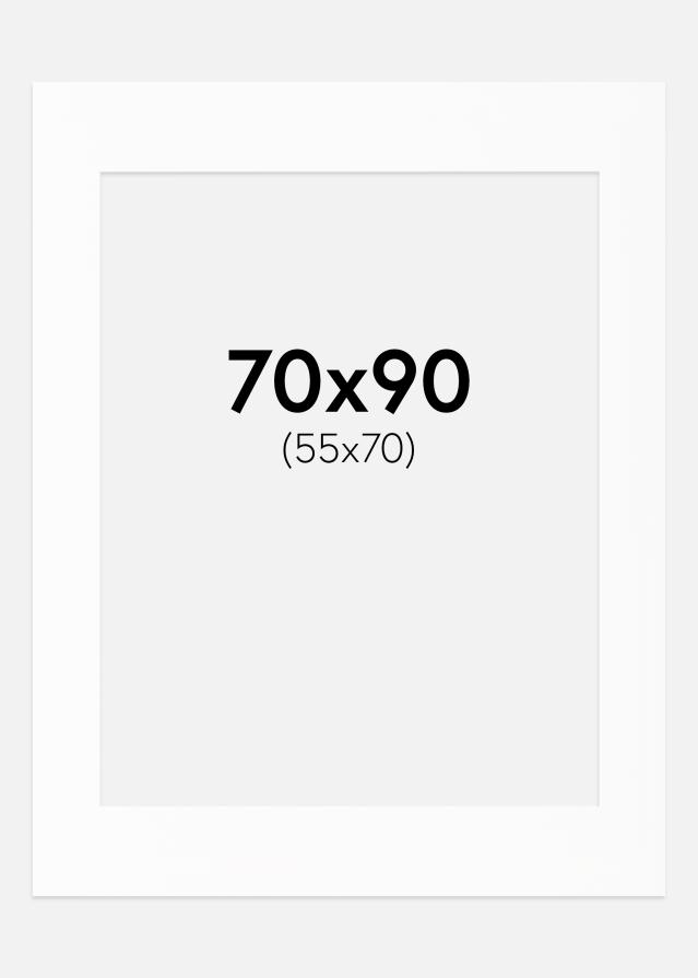 Pasparta Biela Štandardný Biely stred 70x90 cm (55x70)