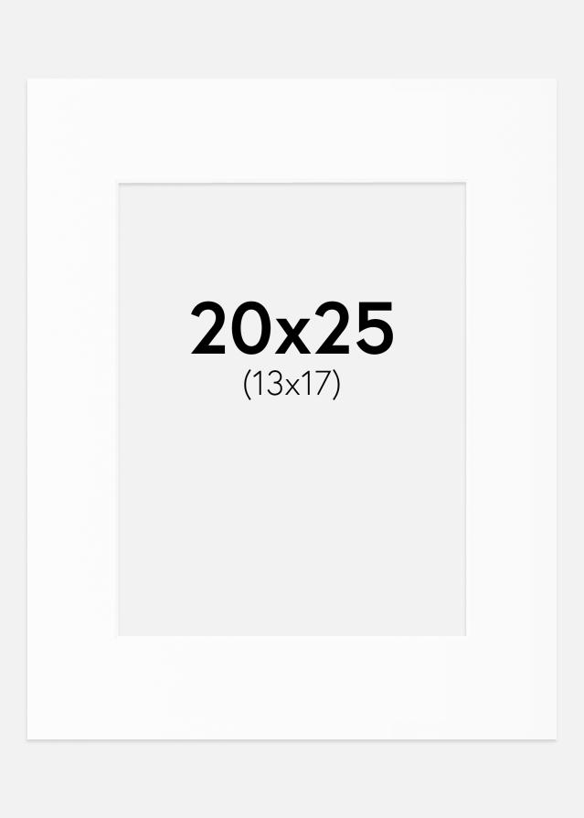 Pasparta Biela Štandardný Biely stred 20x25 cm (13x17)