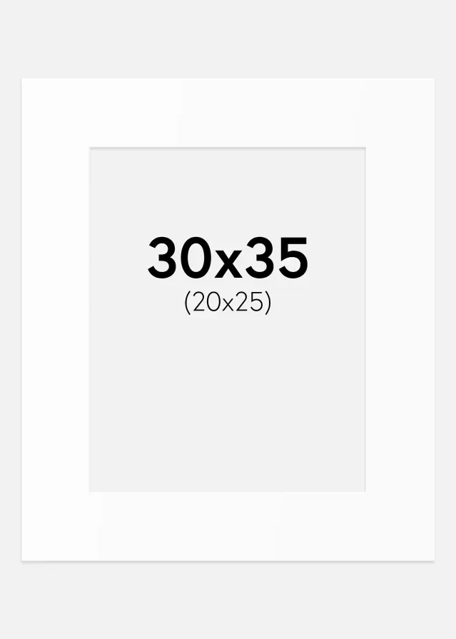 Pasparta Biely Štandard (Biele Jadro) 30x35 cm (20x25)