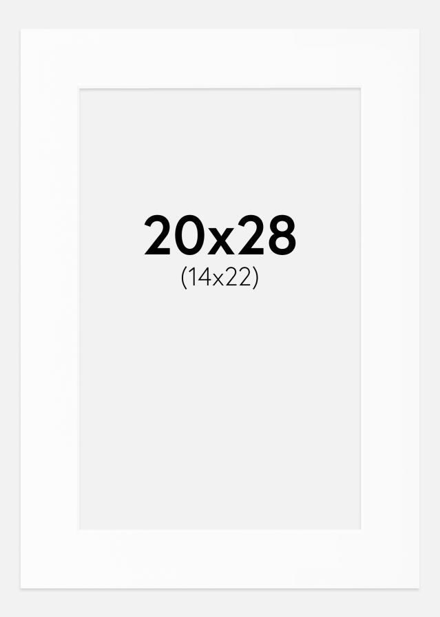 Pasparta Biela Štandardný Biely stred 20x28 cm (14x22)