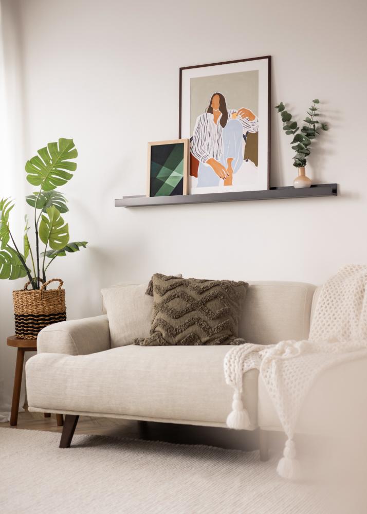 KAILA Polička na obrazy Čierna 130 cm