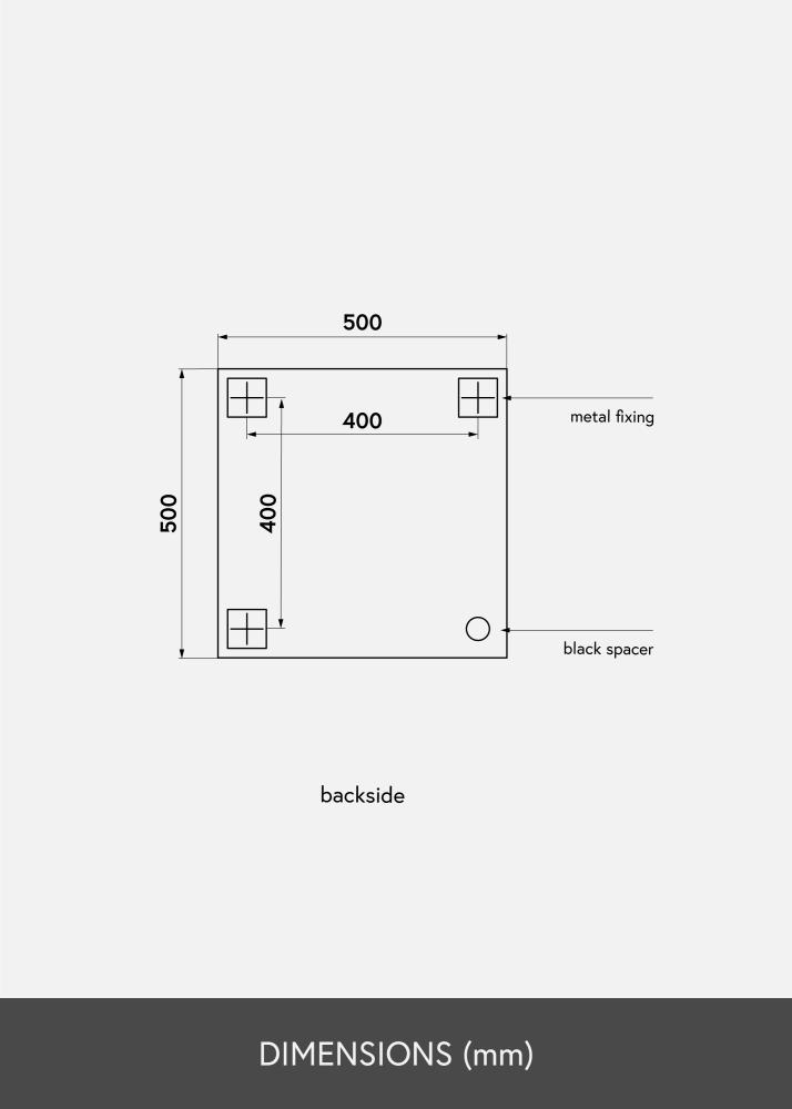KAILA Zrkadlo Square 50x50 cm