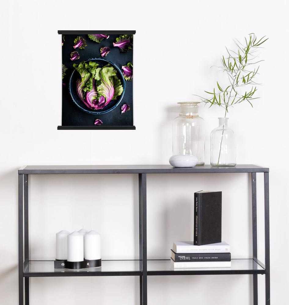 Plagátové lišty Hliník Cierna - 50 cm