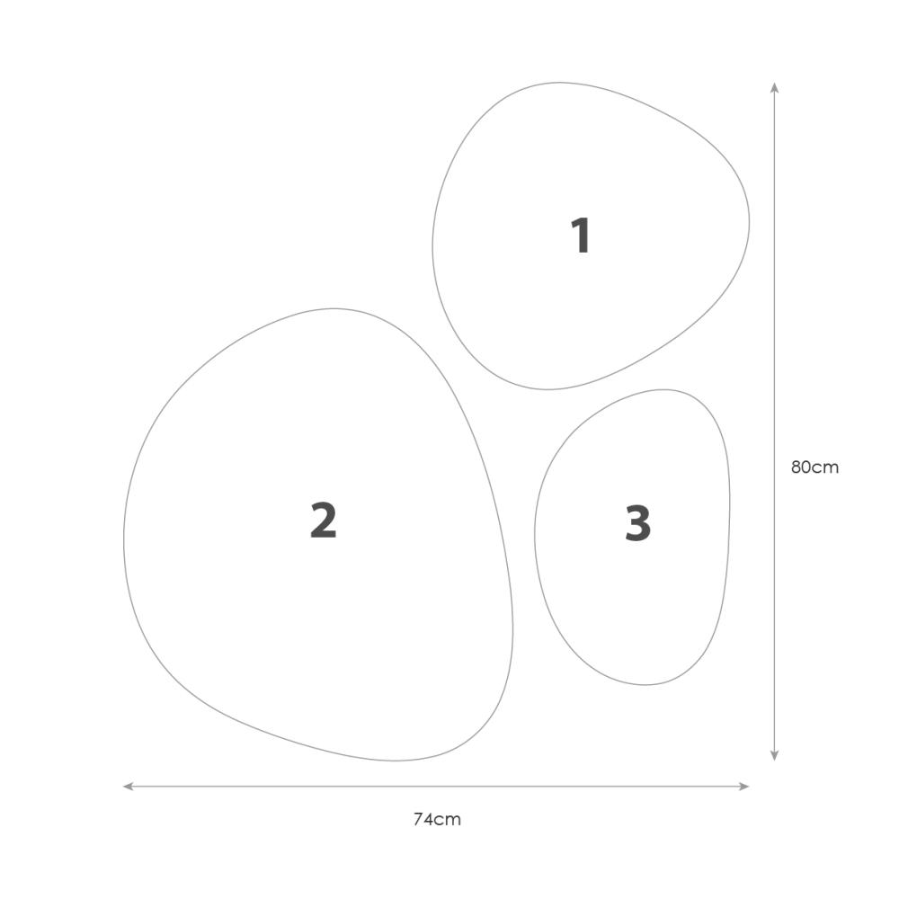 Zrkadlo Set Clear - 3 ks