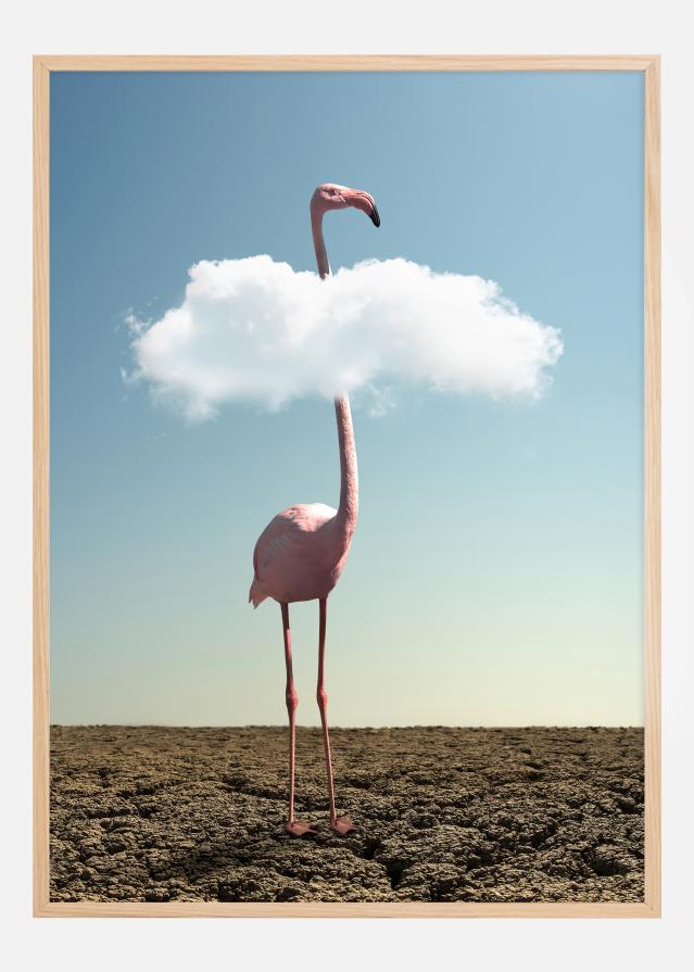 Cloudy Flamingo Plagát
