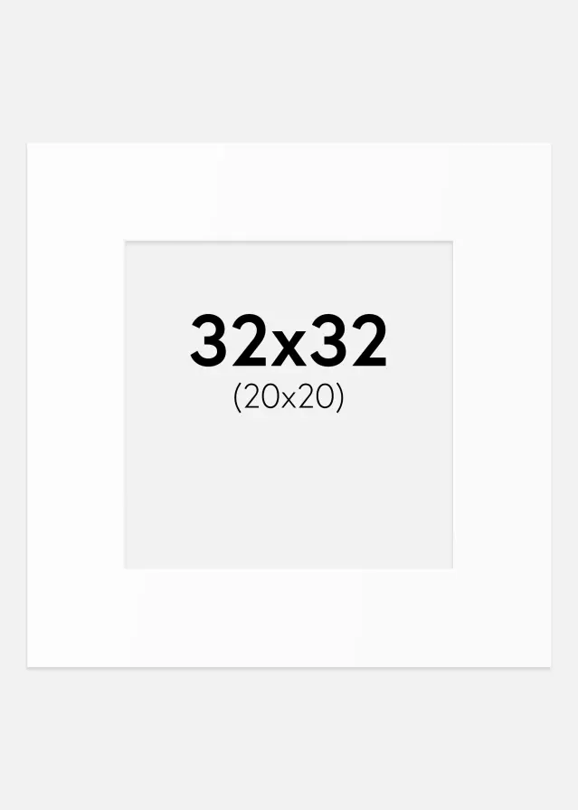 Pasparta Biely Štandard (Biele Jadro) 32x32 cm (20x20)