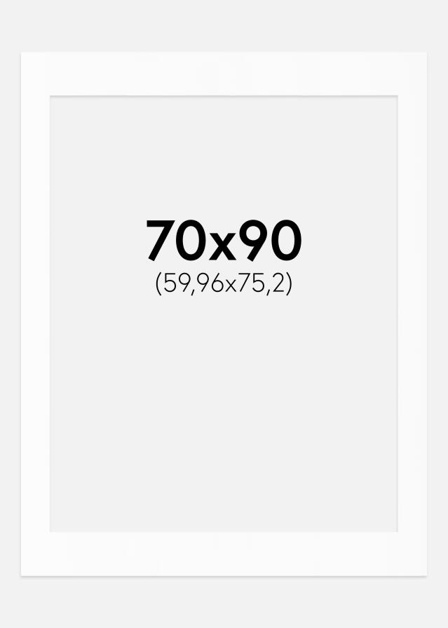 Pasparta Biela Štandardný Biely stred 70x90 cm (59,96x75,2)