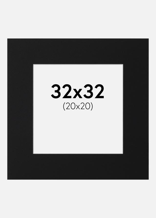 Pasparta Čierny Štandard (Biele Jadro) 32x32 cm (20x20)