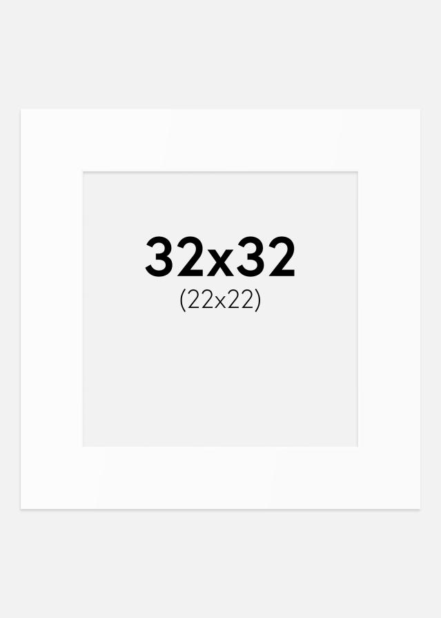 Pasparta Biely Štandard (Biele Jadro) 32x32 cm (22x22)