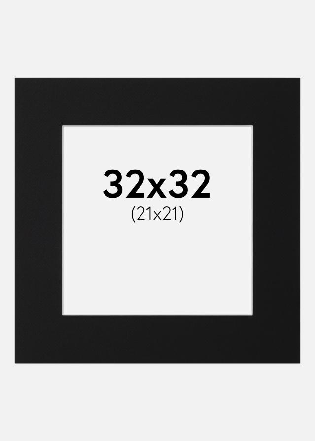 Pasparta Čierny Štandard (Biele Jadro) 32x32 cm (21x21)