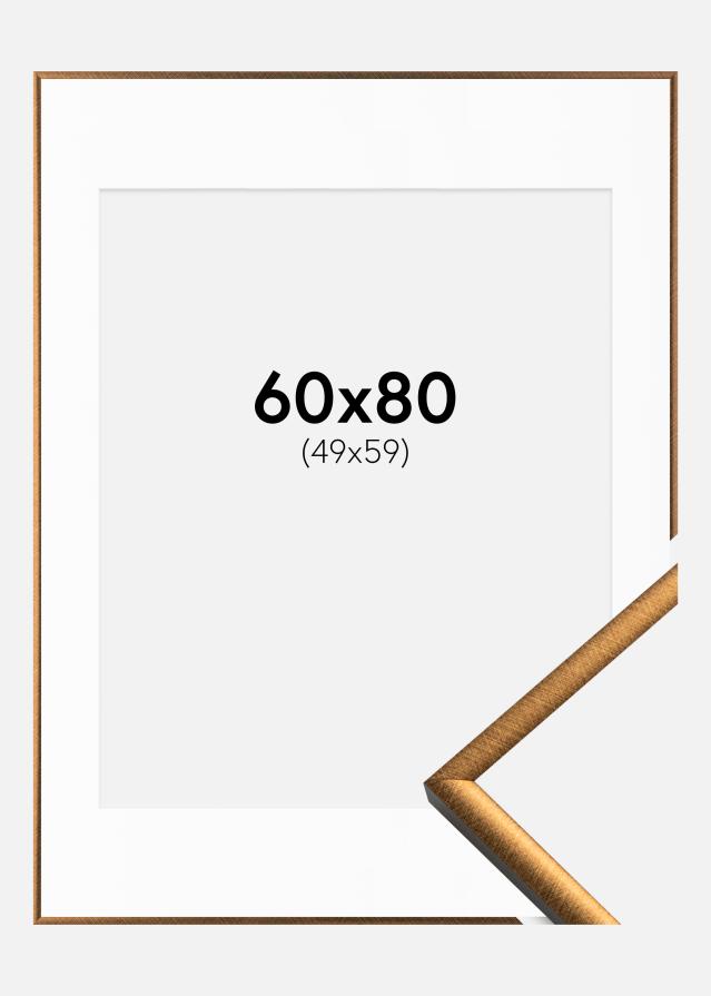 Rám New Lifestyle Bronz 60x80 cm - Pasparta Biela 50x60 cm