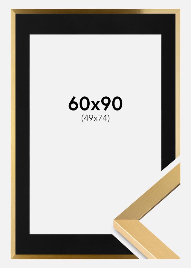 Rám Selection Zlatá 60x90 cm - Pasparta Cierna 50x75 cm