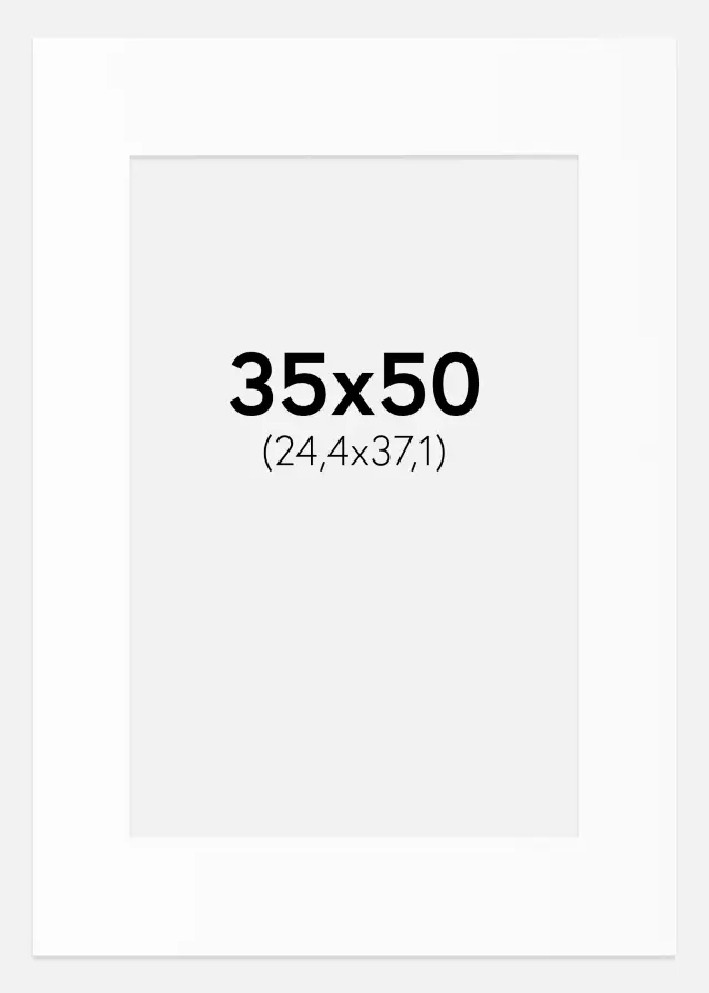 Pasparta Canson Biela Biely stred 35x50 cm (24,4x37,1)