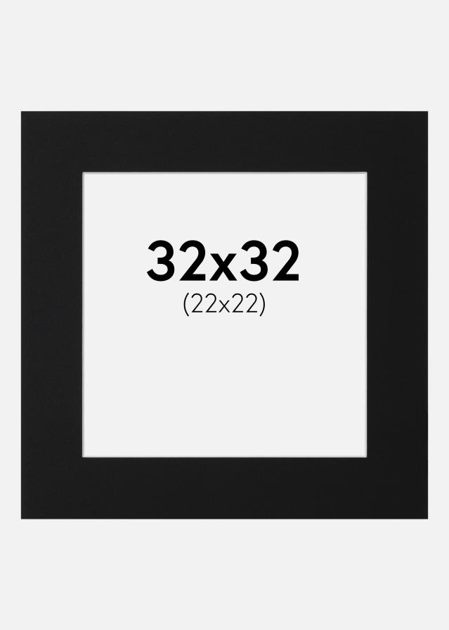 Pasparta Čierny Štandard (Biele Jadro) 32x32 cm (22x22)